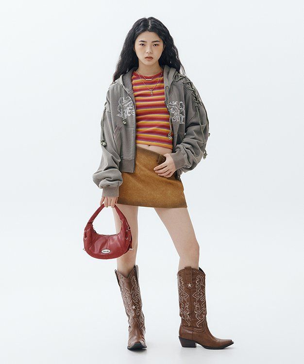 루루서울(LOULOUSEOUL) Hot! Chocolate Western Boots (Brown