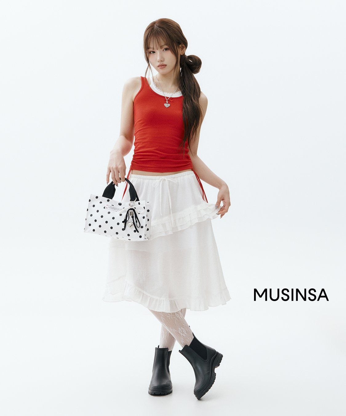★LUVISTRUE★SM LAYERED LACE SLEEVELESS(NAVY)★正規品/送料込 러브이즈트루(LUVISTRUE) SM LAYERED LACE SLEEVELESS(NAVY