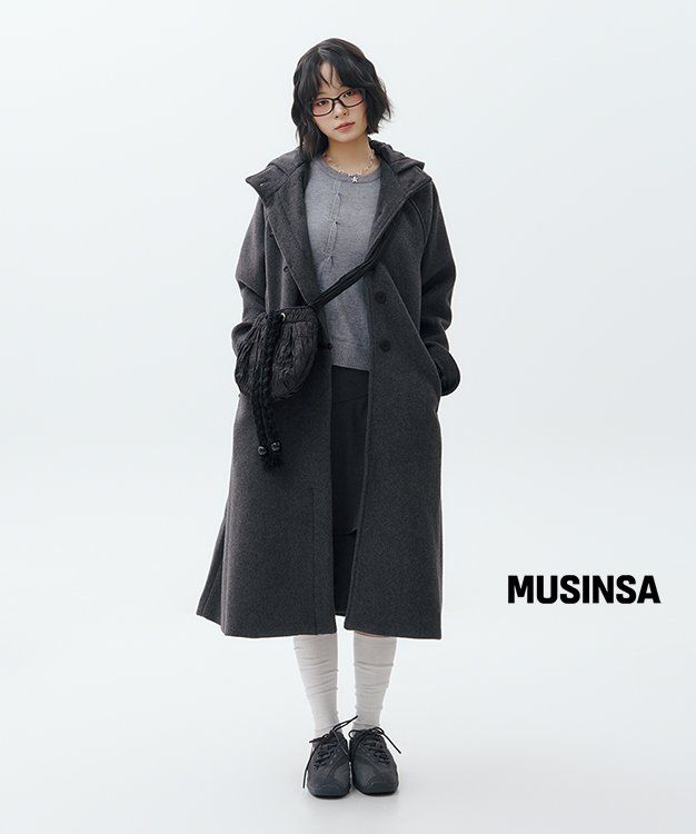 미세키서울(MISEKI SEOUL) Hoodie long duffle Coat GREY - 사이즈