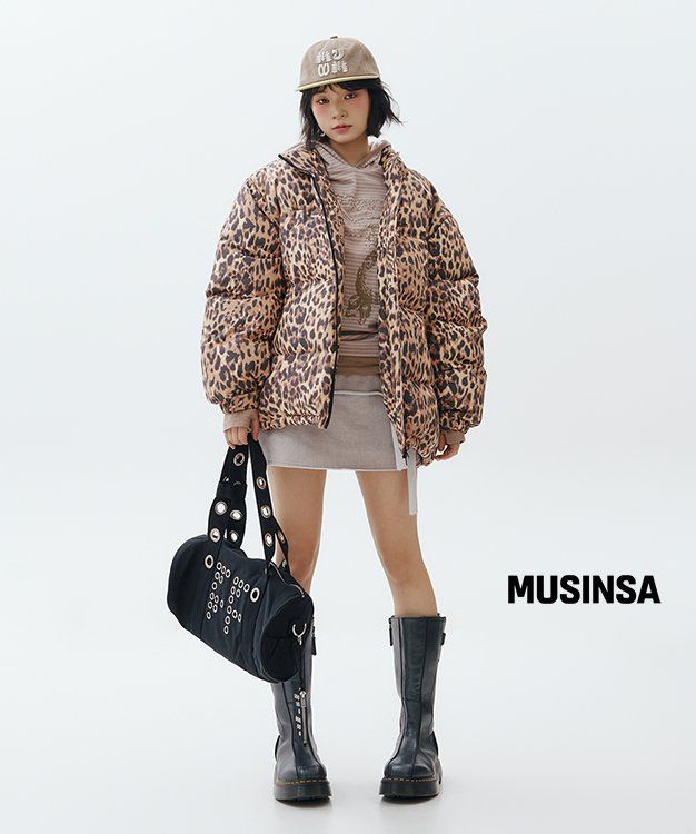 마뗑킴(MATIN KIM) LEOPARD DOWN JUMPER IN MIX - 사이즈 & 후기 | 무신사