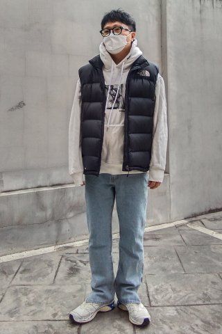 MUSINSA | RESPECT Respect slit wide denim pants (sand brush