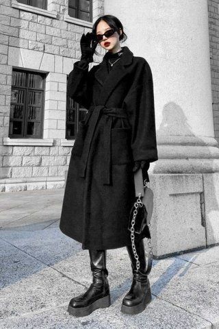 MUSINSA | AVANDRESS Super Long Unisex Modern Wool Robe Coat