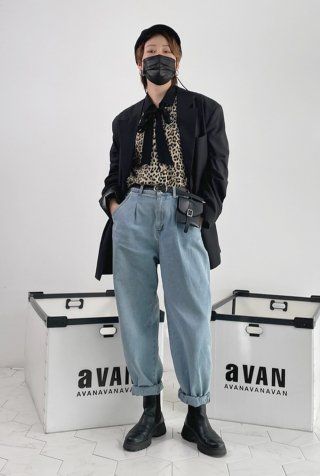 MUSINSA | AVANDRESS Lemaire 4 Button Double Over Blazer Black