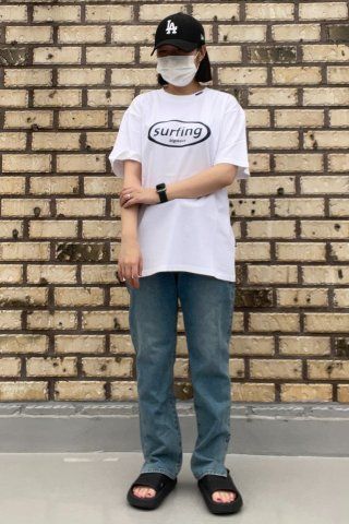 MUSINSA | RESPECT Respect slit wide denim pants (sand brush