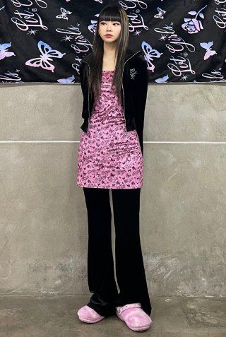 パンツ LUV IS TRUE OW VELVET PANTSBLACK Black Velvet Loli Mid Rise | Citizens of Humanity