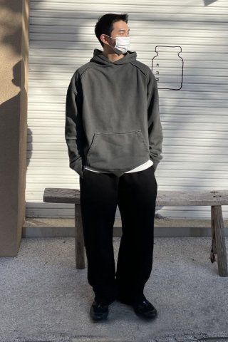 ATTENTIONROWのSolid Curve Tunnel Oversized Fit Setup Hoodie MUSINSA | ATTENTIONROW CURVE TUNNEL PIGMENT OVERSIZED SETUP