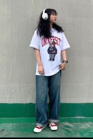 MUSINSA | YALE UNIVERSITY DAN T-SHIRT CREAM