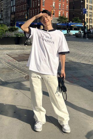 LA MER MA MAISONのLMMM Ringer Tee MUSINSA | LA MER MA MAISON LMMM Color Lip Ringer Tee White