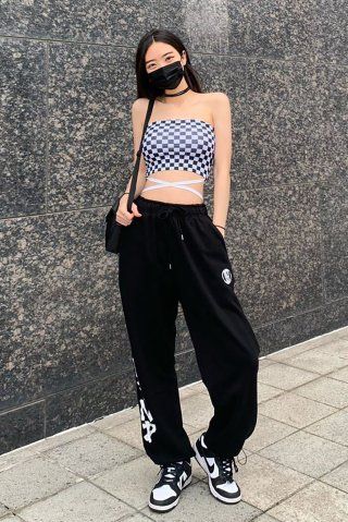 デニム・ジーパン NOT4NERD Brush NFND Logo String Sweat Pants Black PT043BK MUSINSA | NOT4NERD Brush NFND Logo String Sweat Pants - Black