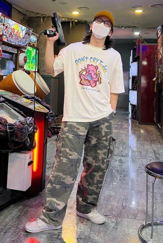 MUSINSA | CPGN STUDIO DONT CRY TEDDY SHORT SLEEVE T-SHIRT CREAM