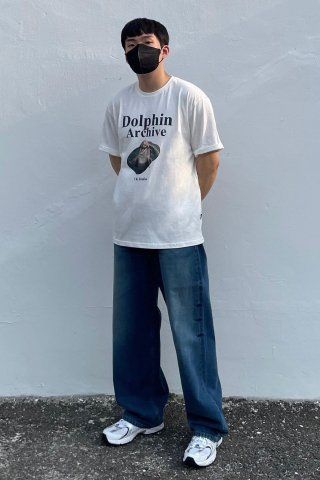 MUSINSA | WAI KEI DOLPHIN ARCHIVE SHORT SLEEVE T-SHIRT PINK