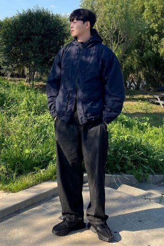 【DIMITRI BLACK】 Authentic Hooded Windbreaker Jacket MUSINSA | DIMITRI BLACK ASI 2WAY Authentic Hood Windbreaker