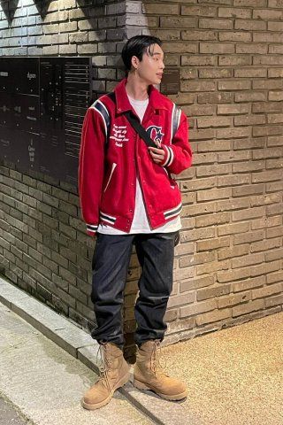 コート CAVISH COLLARED STAR VARSITY JACKET REDCV2CFUB930A MUSINSA | CAVISH COLLARED STAR VARSITY JACKET BLACK(CV2CFUB930A)
