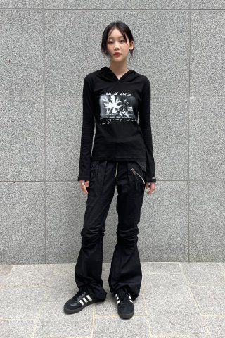 MUSINSA | NACHE EXPOSURE ZIP DETAIL PANTS (UNISEX) BLACK