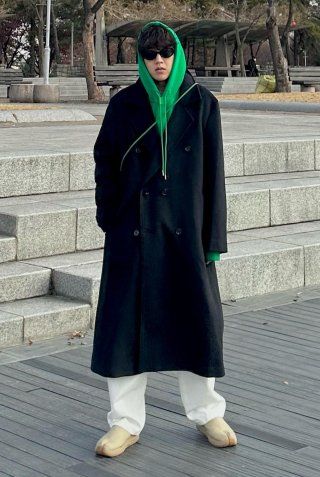 MUSINSA | AVANDRESS 125CM super long overfit double coat