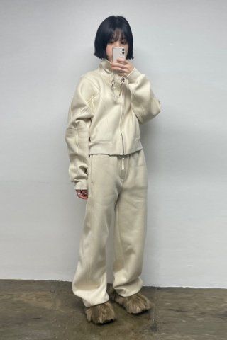 MUSINSA | PARTIMENTO WOMEN [SET] Line Jersey Track Top