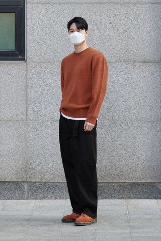 MUSINSA | MUSINSA STANDARD Belted Semi Balloon Denim Pants