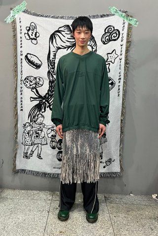 MUSINSA | NICE GHOST CLUB 3STAR PULLOVER JACKET_GREEN