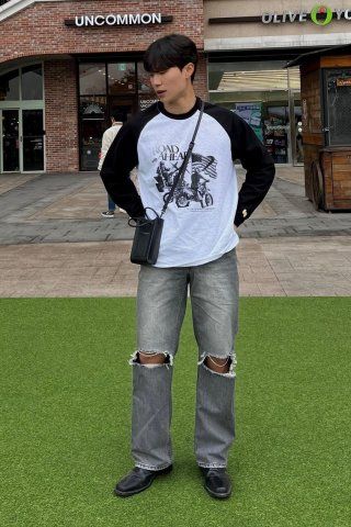 ★MAINBOOTH★Road Ahead Raglan T-shirt(DARK GRAY)★正規品 MUSINSA | MAINBOOTH Road Ahead Raglan T-shirt(CLOUD GRAY)