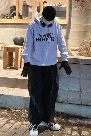 ★MAINBOOTH★Original Logo Hood T-shirt(CREAM)★正規品/人気 MUSINSA | MAINBOOTH Original Logo hooded T-Shirt(BLACK)