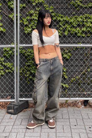 ★SCULPTOR★ Bivious Underboob Crop Top Pink SC23S254PK SCULPTOR] Bivious Underboob Crop Top Pink | もごつ