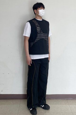 MUSINSA | THE COLDEST MOMENT TCM cross knee zipper pants (black)