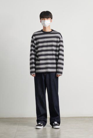 MUSINSA | MUSINSA STANDARD Cluster Stripe Relaxed Long