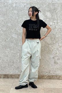 HAVISM★韓国★人気★ I ROSE CROP S/S TEE 半袖Tシャツ 3色 MUSINSA | HAVISM I ROSE CROP S/S TEE(BLACK)