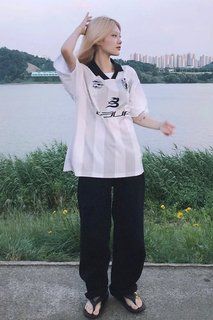 MUSINSA | BAUF B Soccer Uniform Short Sleeve T-Shirt [White]