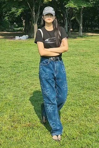 ◆ARCHIVE BOLD◆ DAISY DENIM PANTS LIGHT BLUE AB23SPJN004LB MUSINSA | ARCHIVE BOLD DAISY DENIM PANTS (LIGHT BLUE)