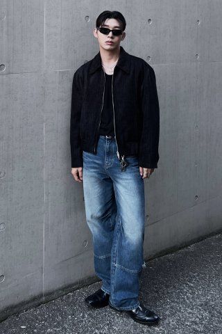 MUSINSA公式 | LEMARD ヘリンボーンショートブルゾン - チャコール