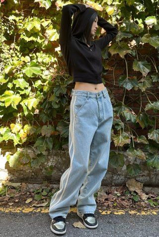 MUSINSA公式 | SCULPTOR Straight Line Denim Pants Light Denim