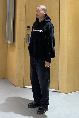 MUSINSA | thisisneverthat® (FW23) T-Logo Hoodie Black