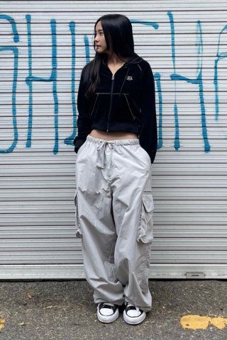 SCULPTOR Velor Crop Zip-Up Hoodie ブラック CVRSD BLACK OILSLICK TECHNO CYBERPUNK CROP HOODIE