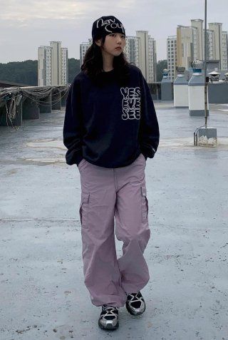 MUSINSA公式 | YESEYESEE C-Logo Sweatshirt Light Gray