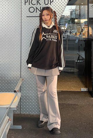 WAI KEI◆Star logo collar jersey long sleeve tshirts MUSINSA | WAI KEI Star Logo Collar Jersey Long Sleeve T