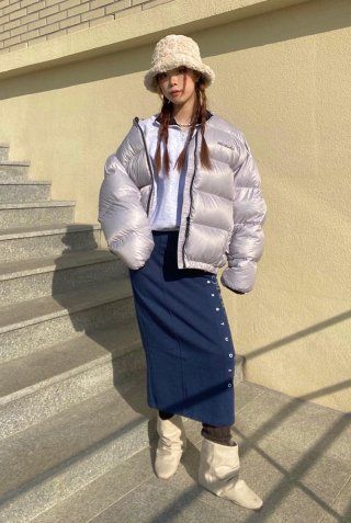 MUSINSA | 1993STUDIO Original Sweatshirt Long Skirt_Green