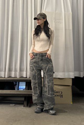 sculptor Lace Double Knee Pants カモ パンツ S MUSINSA公式