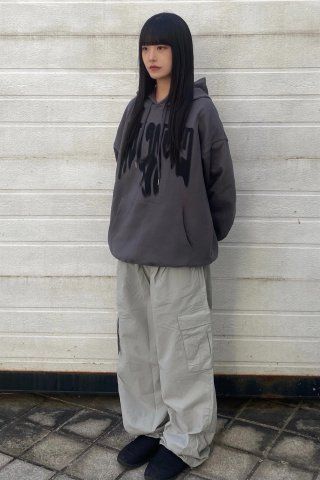 MUSINSA | NOT4NERD Nylon Cargo Wide Pants - Light Gray