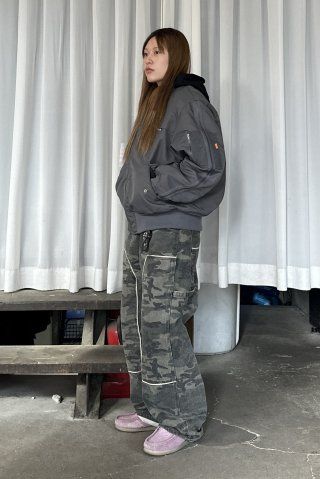 MUSINSA公式 | SCULPTOR Lace Double Knee Pants Camouflage