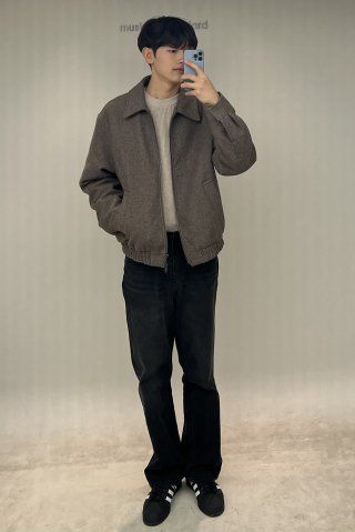 MUSINSA公式 | MUSINSA STANDARD Wool blend minimal blouson