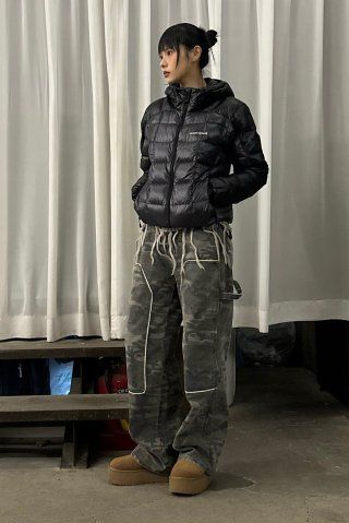 MUSINSA公式 | SCULPTOR Lace Double Knee Pants Camouflage