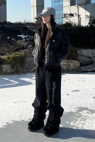 MUSINSA | BADBLOOD Dusky reversible puffer jacket - black nylon