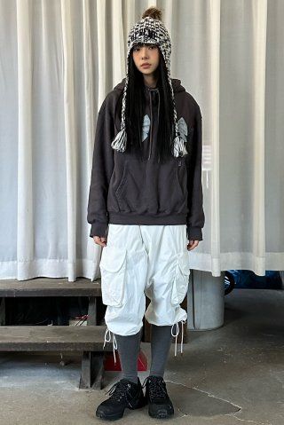 MUSINSA | SCULPTOR Bow Bow Hoodie Charcoal