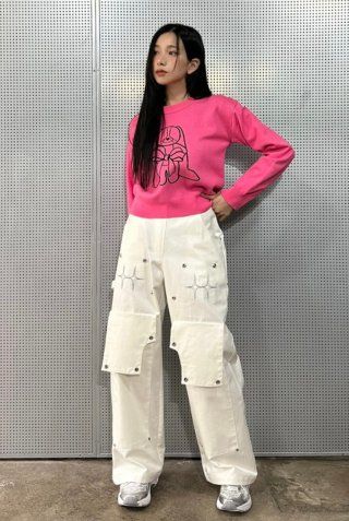 [LUV IS TRUE]★AM SNAP PANTS MUSINSA | LUV IS TRUE AM SNAP PANTS(CHARCOAL)