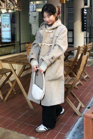 MUSINSA | COVERNAT wool duffel coat navy