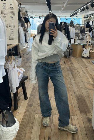 ◆GLOWNY◆ 93 MIDRISE LOOSE FIT JEANS BLUE 23B0002 MUSINSA | GLOWNY 93 MID-RISE LOOSE FIT JEANS (BLUE)