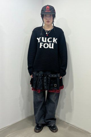 MUSINSA | NICE GHOST CLUB YUCK FOU NET KNIT TEE_RED(NG2ESUK604A)
