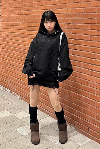 パーカー・フーディ [HOODHOOD] HD Logo applique overfit hood tshirt IVORY MUSINSA公式 | HOODHOOD HD logo applique overfit hood ivory