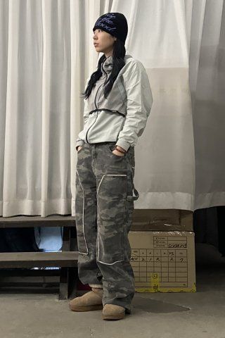 MUSINSA公式 | SCULPTOR Lace Double Knee Pants Camouflage